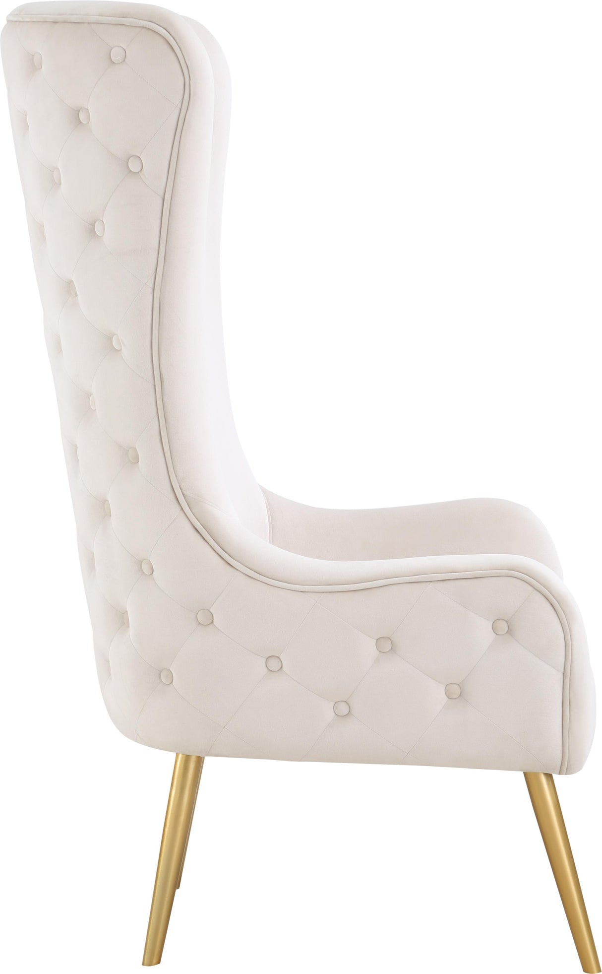 Alexander Cream Velvet Accent Chair - galleria furniture outlet