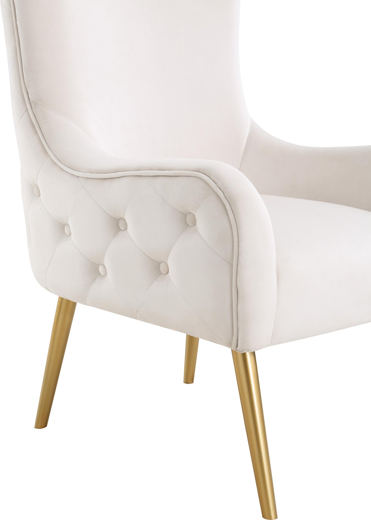 Alexander Cream Velvet Accent Chair - galleria furniture outlet
