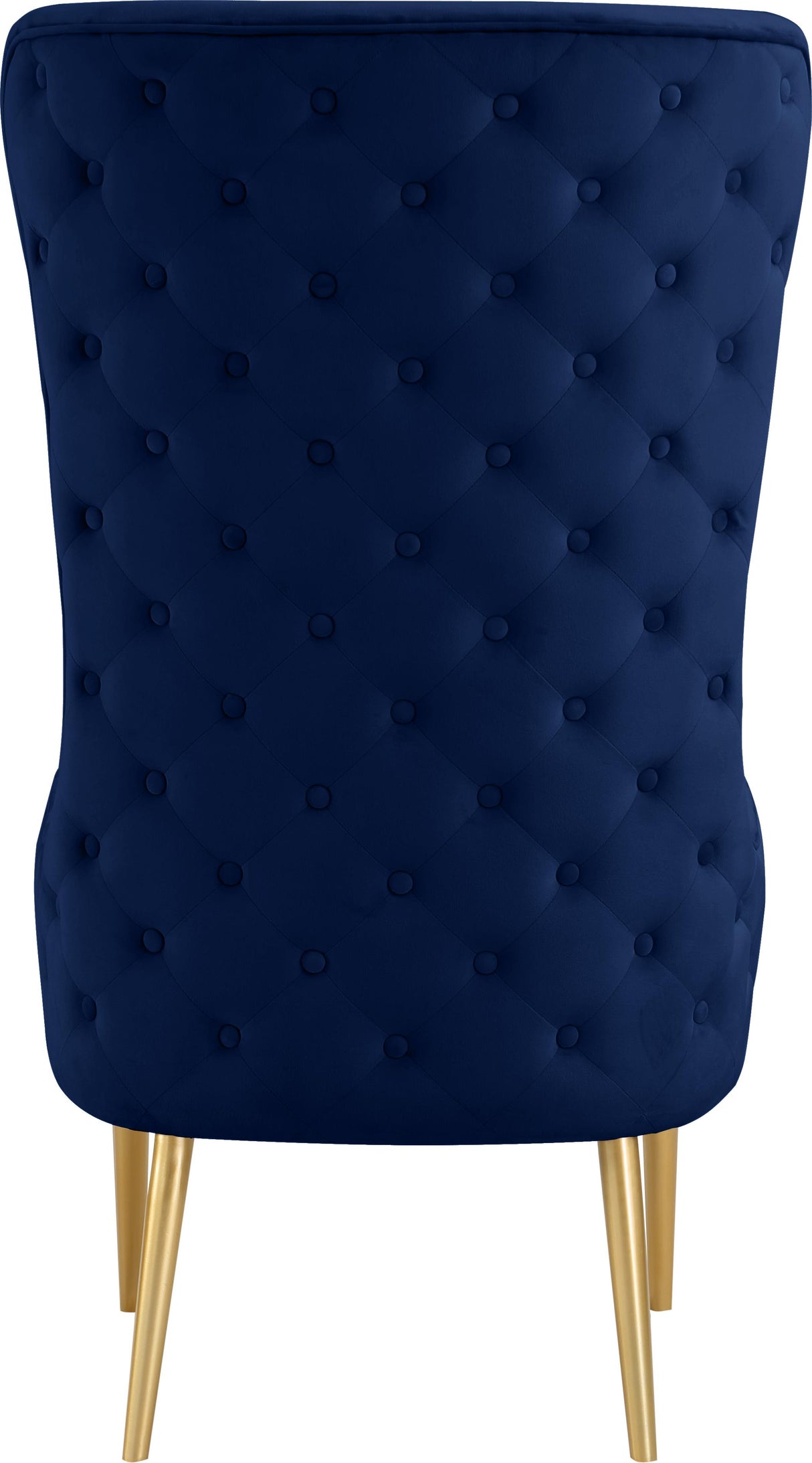 Alexander Navy Velvet Accent Chair - galleria furniture outlet
