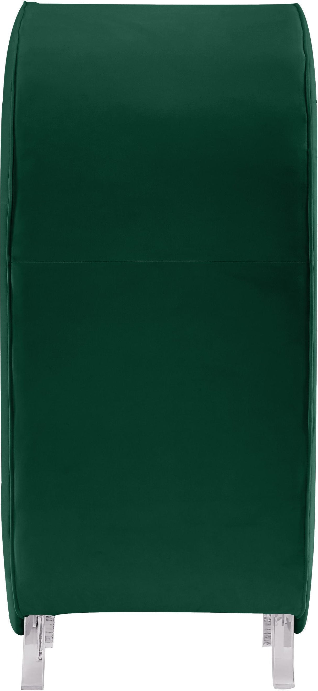 Crescent Green Velvet Accent Chair - galleria furniture outlet