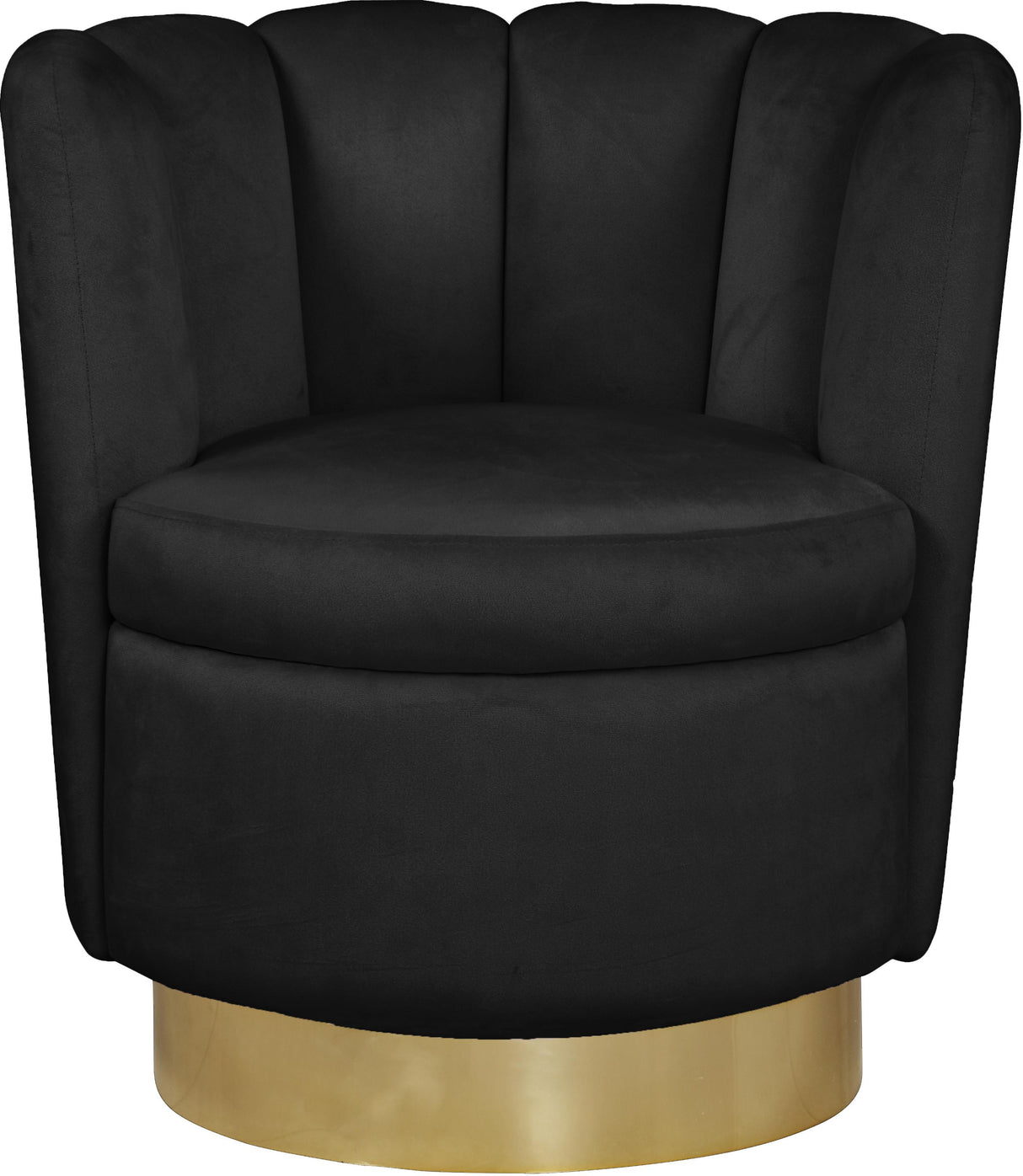 Lily Black Velvet Accent Chair - galleria furniture outlet
