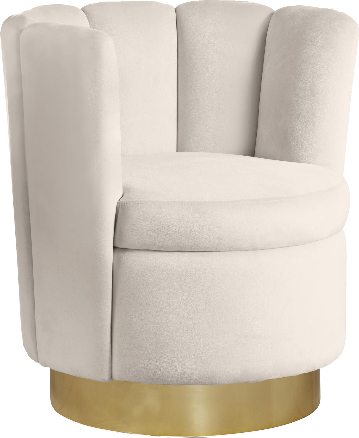 Lily Cream Velvet Accent Chair