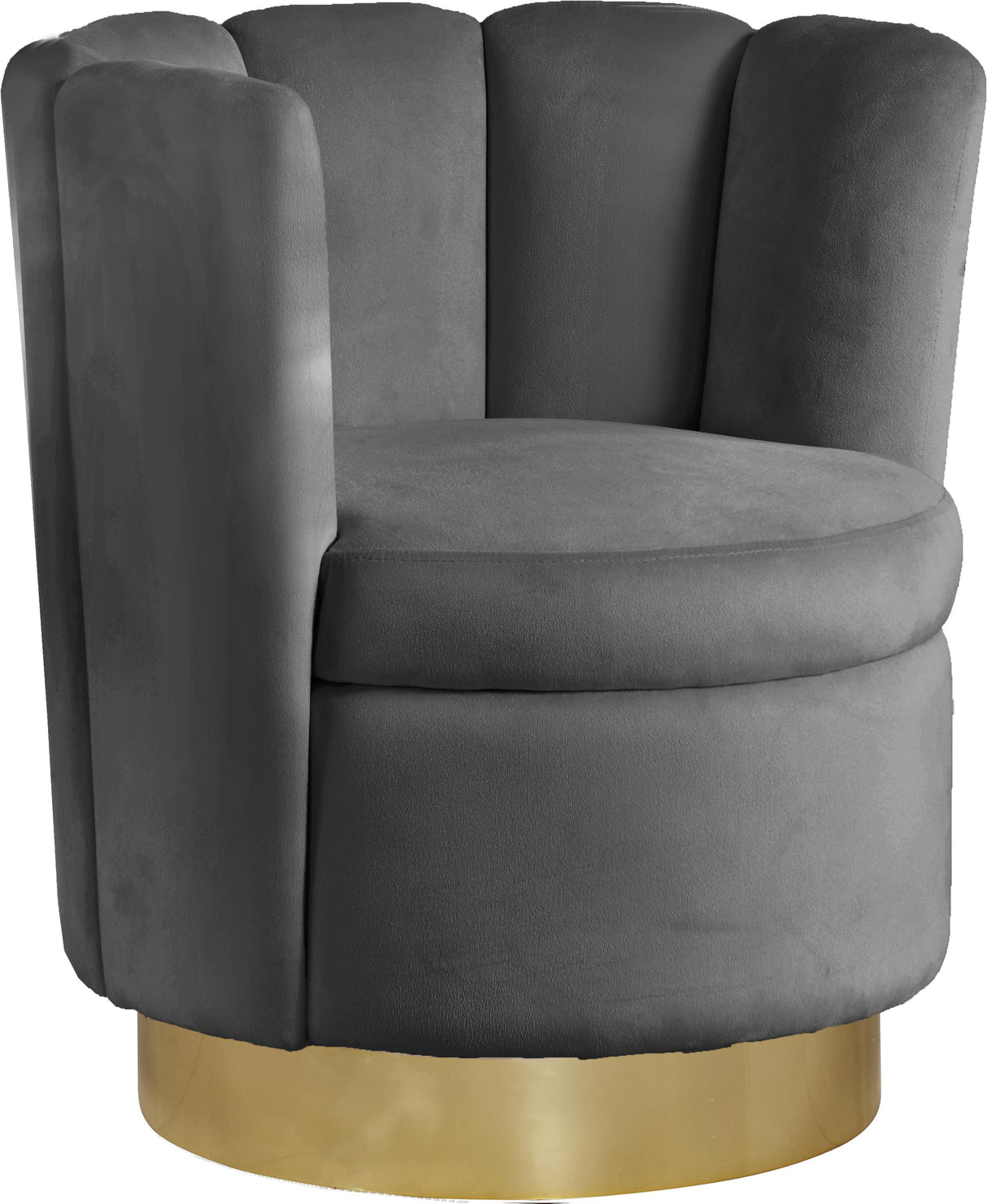 Lily Grey Velvet Accent Chair