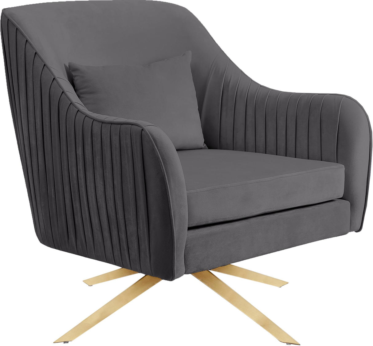 Paloma Grey Velvet Accent Chair