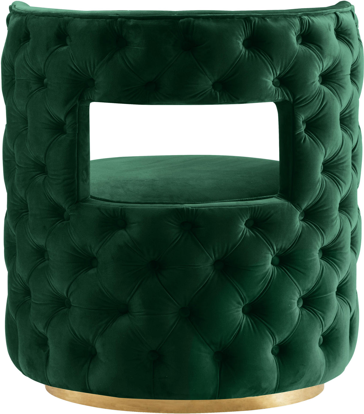 Theo Green Velvet Accent Chair - galleria furniture outlet