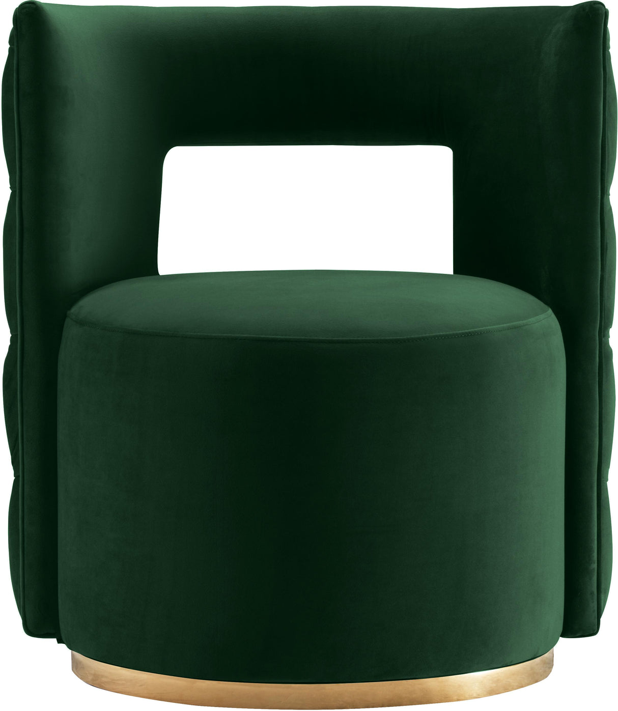 Theo Green Velvet Accent Chair - galleria furniture outlet
