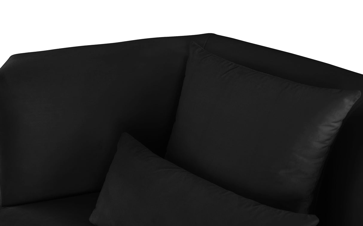 Marquis Black Velvet Sofa - galleria furniture outlet