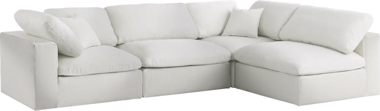 Serene Cream Linen Fabric Deluxe Cloud Modular Sectional - galleria furniture outlet