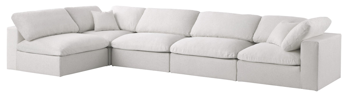Serene Cream Linen Fabric Deluxe Cloud Modular Sectional - galleria furniture outlet