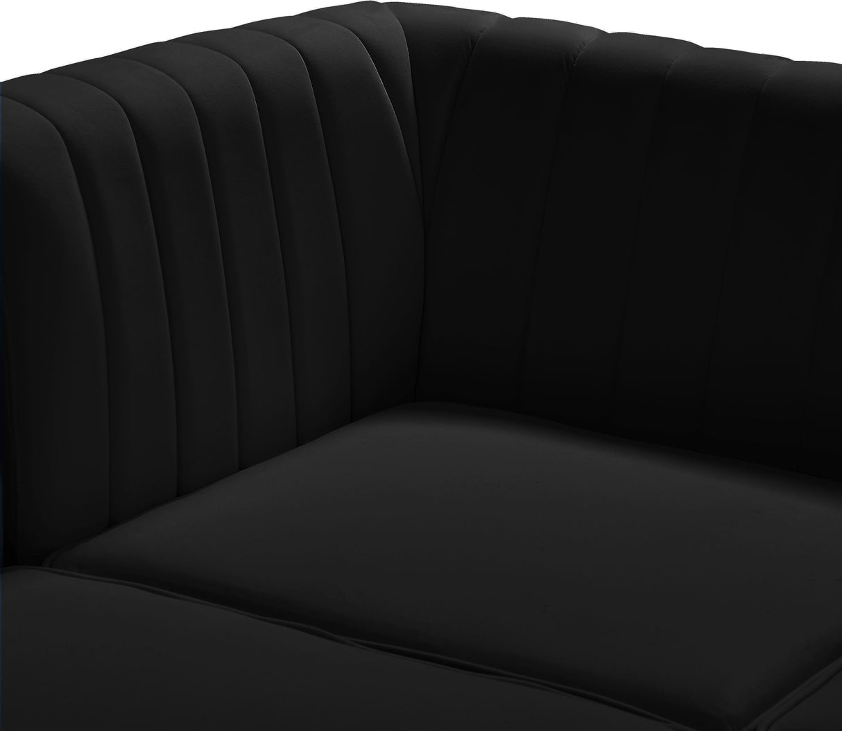 Alina Black Velvet Modular Sectional - galleria furniture outlet