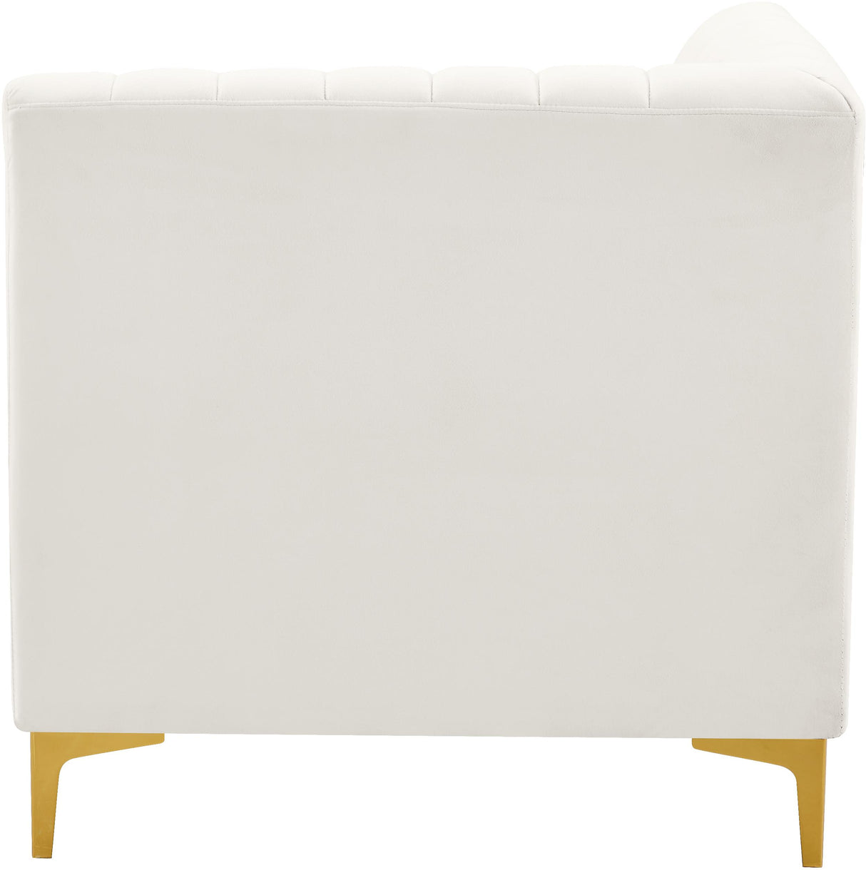 Alina Cream Velvet Corner Chair - galleria furniture outlet