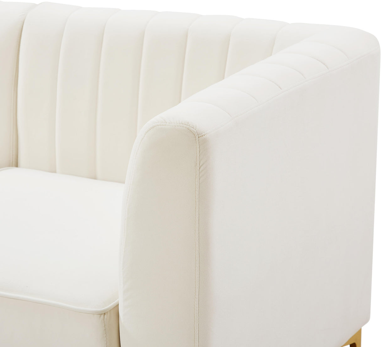 Alina Cream Velvet Modular Sectional - galleria furniture outlet
