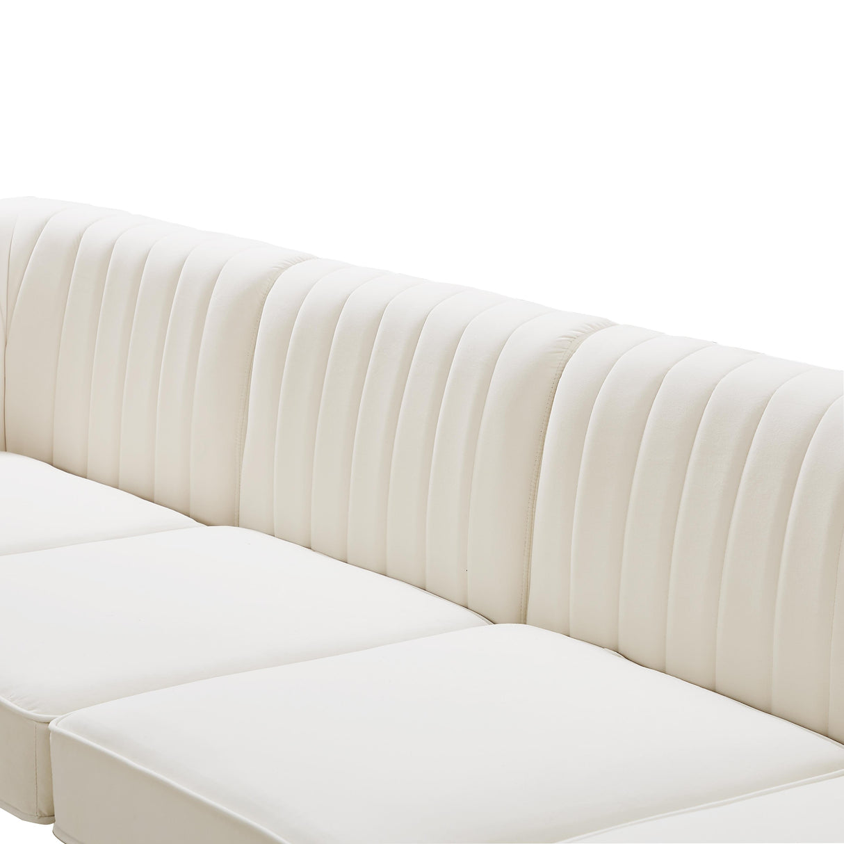 Alina Cream Velvet Modular Sectional - galleria furniture outlet