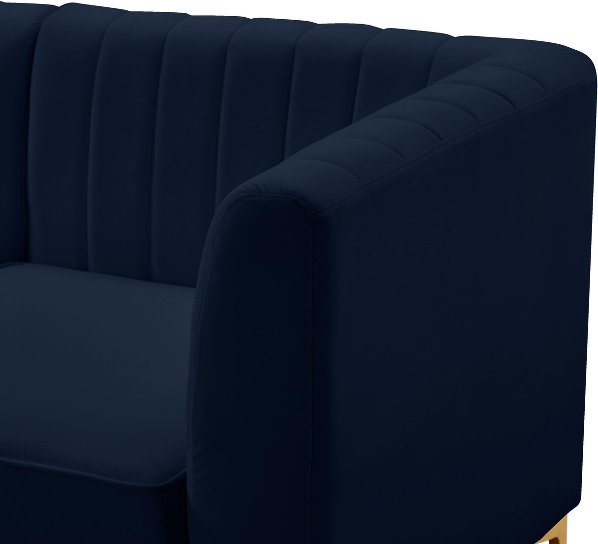 Alina Navy Velvet Modular Sectional - galleria furniture outlet