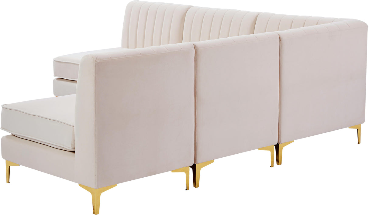 Alina Pink Velvet Modular Sectional - galleria furniture outlet