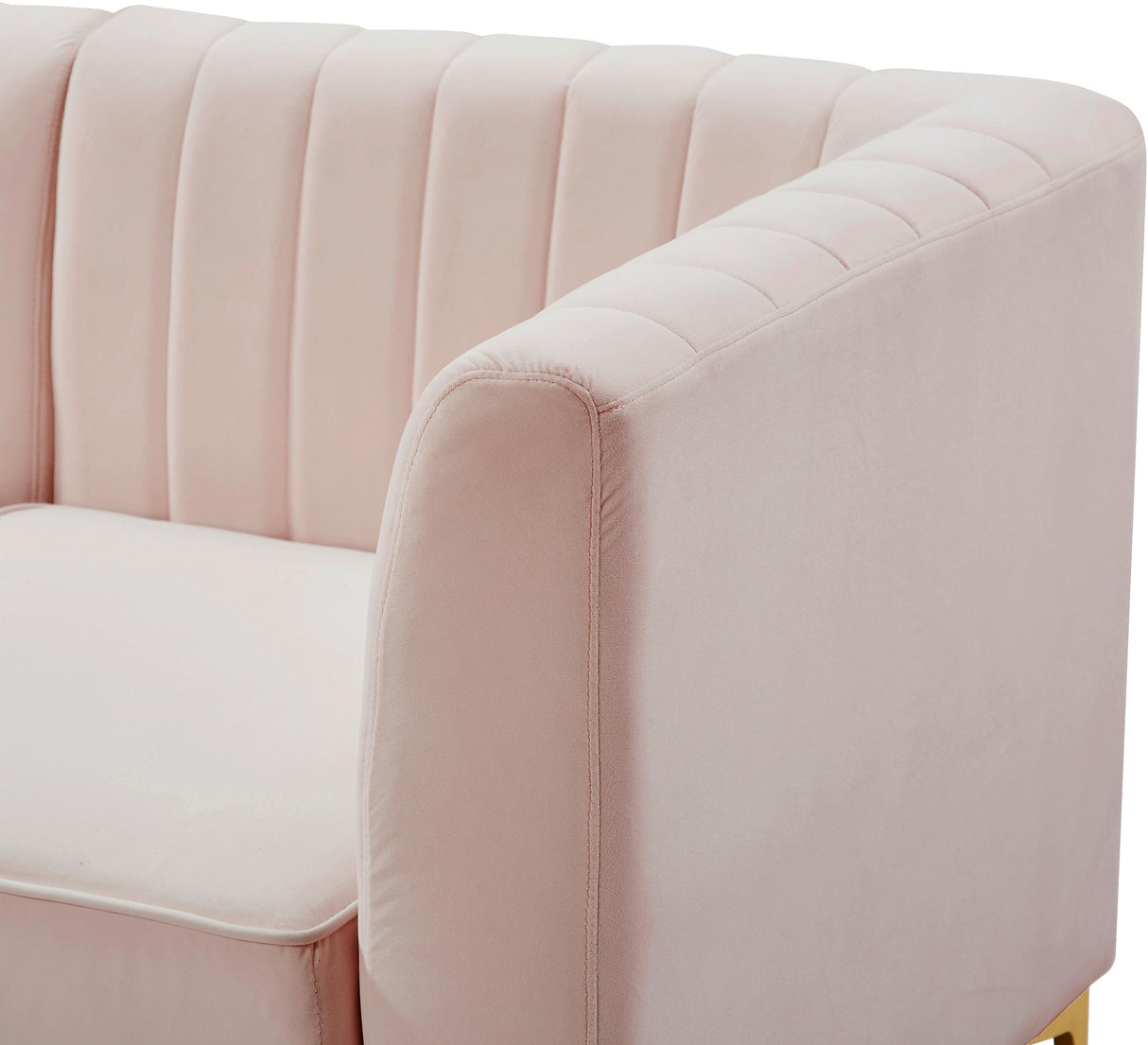 Alina Pink Velvet Modular Sectional - galleria furniture outlet