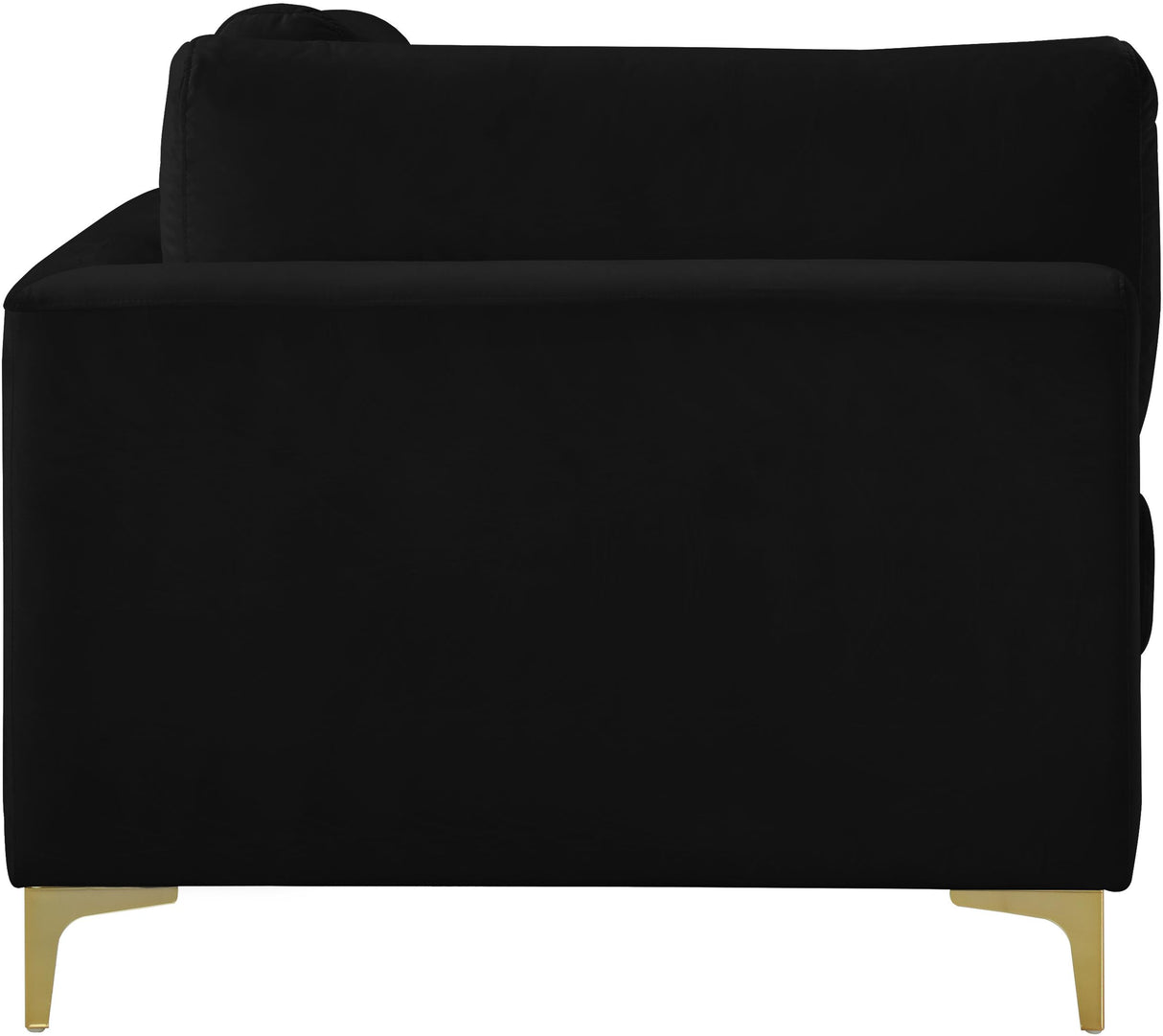 Julia Black Velvet Modular Corner Chair - galleria furniture outlet