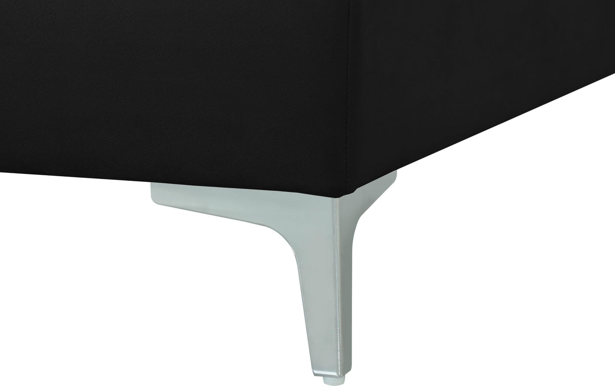Julia Black Velvet Modular Ottoman - galleria furniture outlet