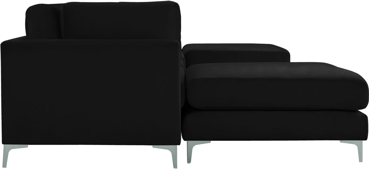 Julia Black Velvet Modular Sectional (6 Boxes) - galleria furniture outlet