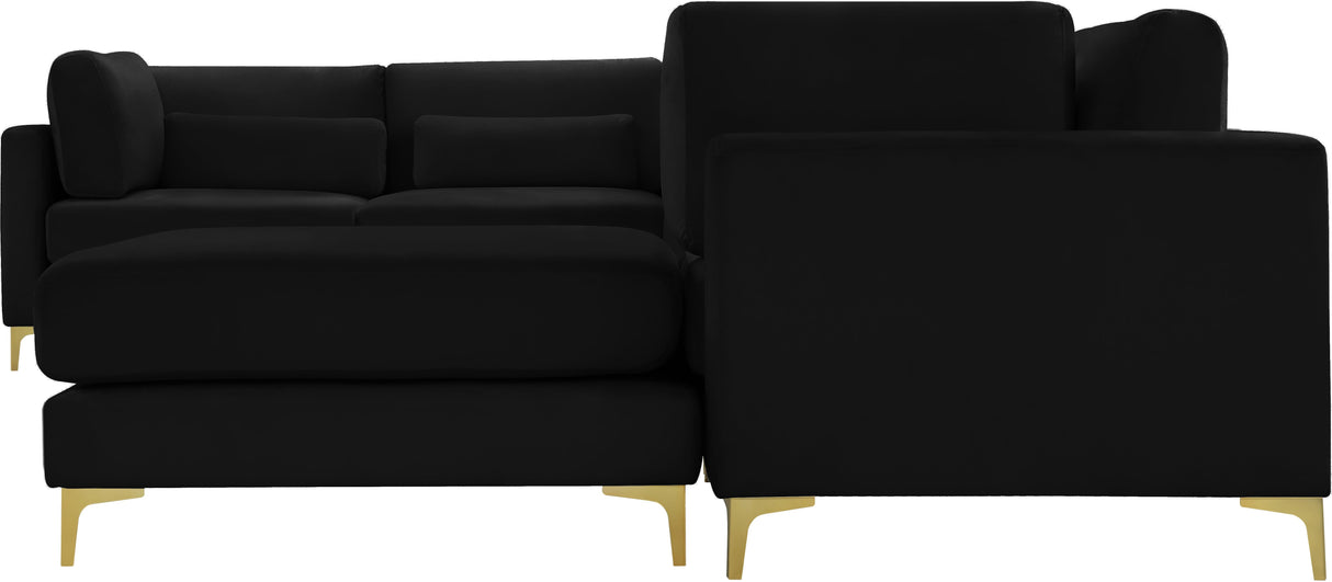 Julia Black Velvet Modular Sectional (7 Boxes) - galleria furniture outlet