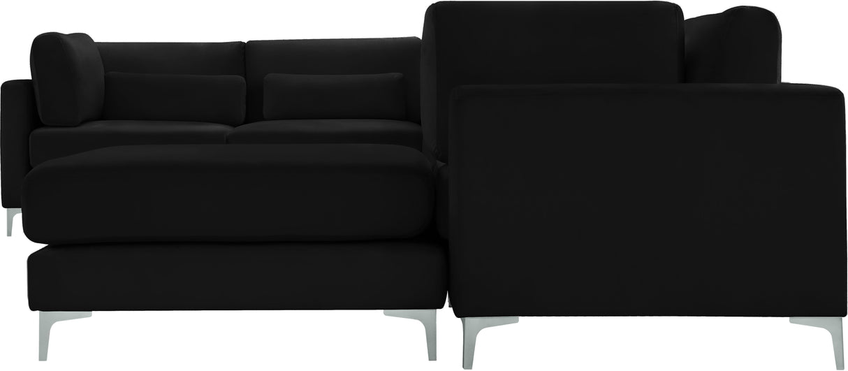 Julia Black Velvet Modular Sectional (7 Boxes) - galleria furniture outlet