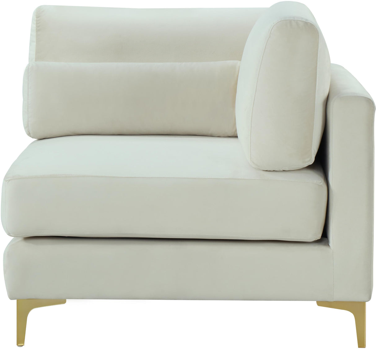 Julia Cream Velvet Modular Corner Chair - galleria furniture outlet