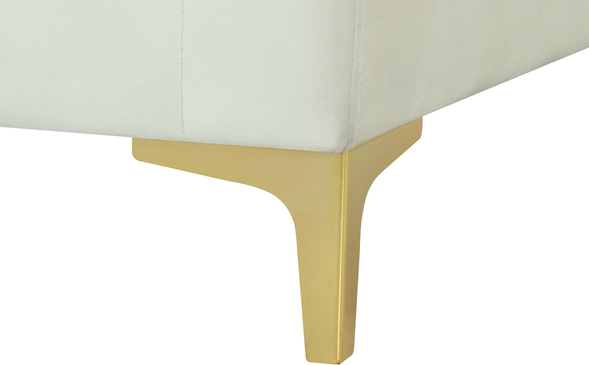 Julia Cream Velvet Modular Ottoman - galleria furniture outlet