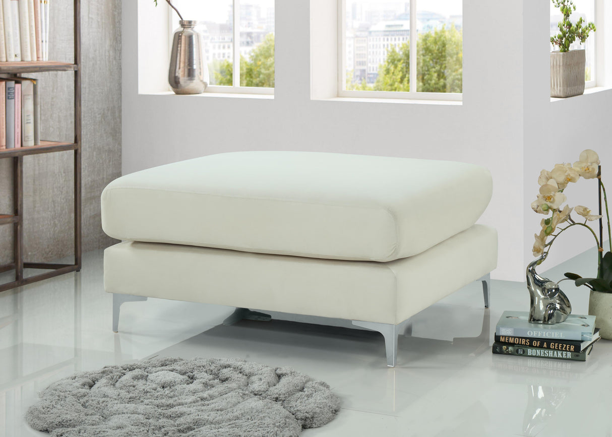 Julia Cream Velvet Modular Ottoman - galleria furniture outlet