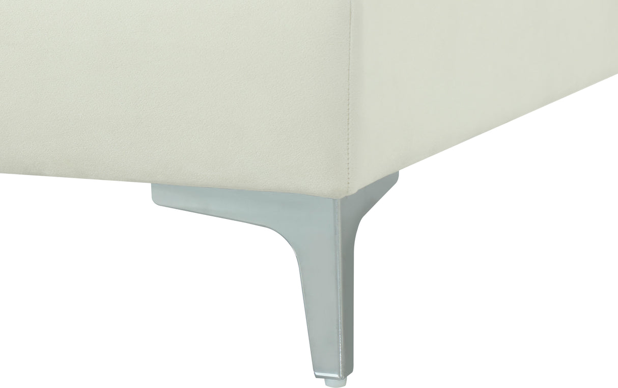 Julia Cream Velvet Modular Ottoman - galleria furniture outlet