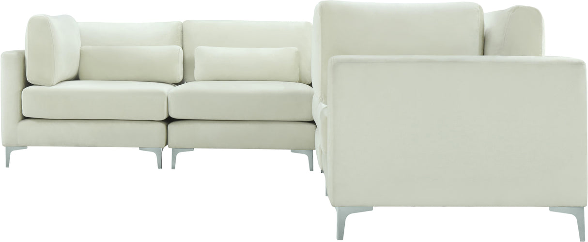 Julia Cream Velvet Modular Sectional (6 Boxes) - galleria furniture outlet
