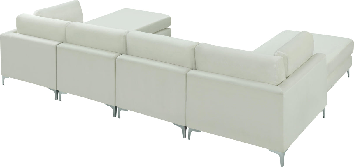 Julia Cream Velvet Modular Sectional (6 Boxes) - galleria furniture outlet