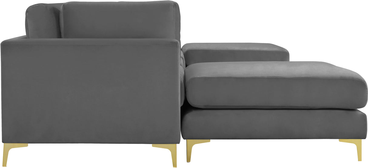 Julia Grey Velvet Modular Sectional (6 Boxes) - galleria furniture outlet
