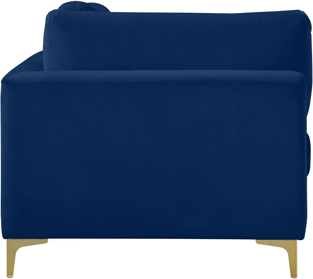 Julia Navy Velvet Modular Corner Chair - galleria furniture outlet
