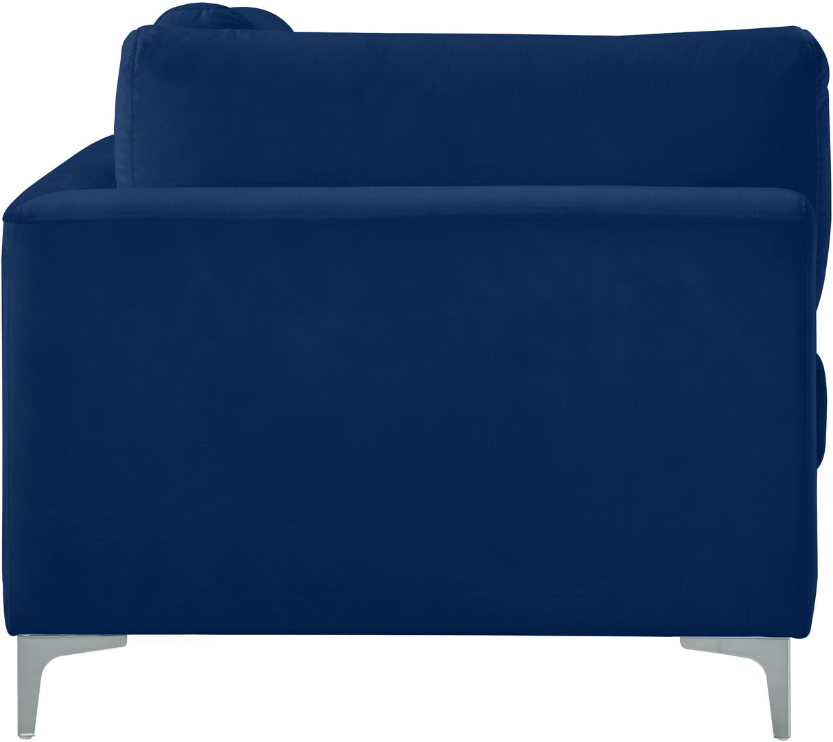 Julia Navy Velvet Modular Corner Chair - galleria furniture outlet