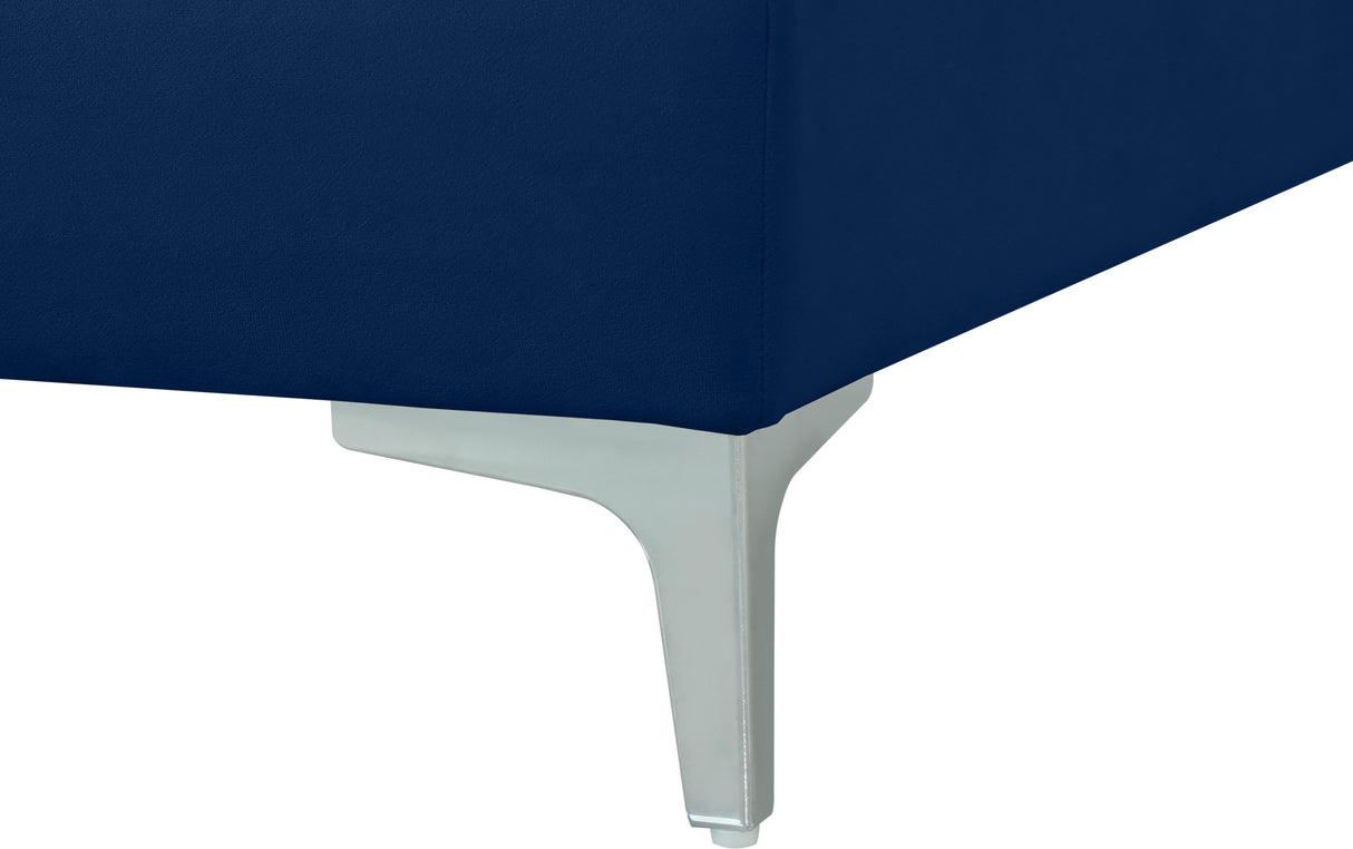 Julia Navy Velvet Modular Ottoman - galleria furniture outlet