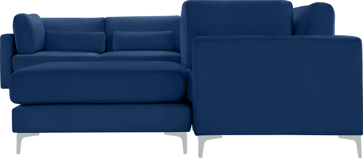 Julia Navy Velvet Modular Sectional (7 Boxes) - galleria furniture outlet