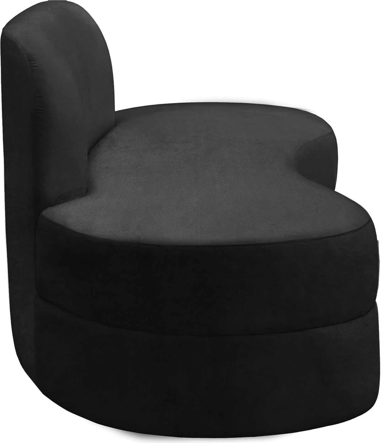 Mitzy Black Velvet Sofa - galleria furniture outlet