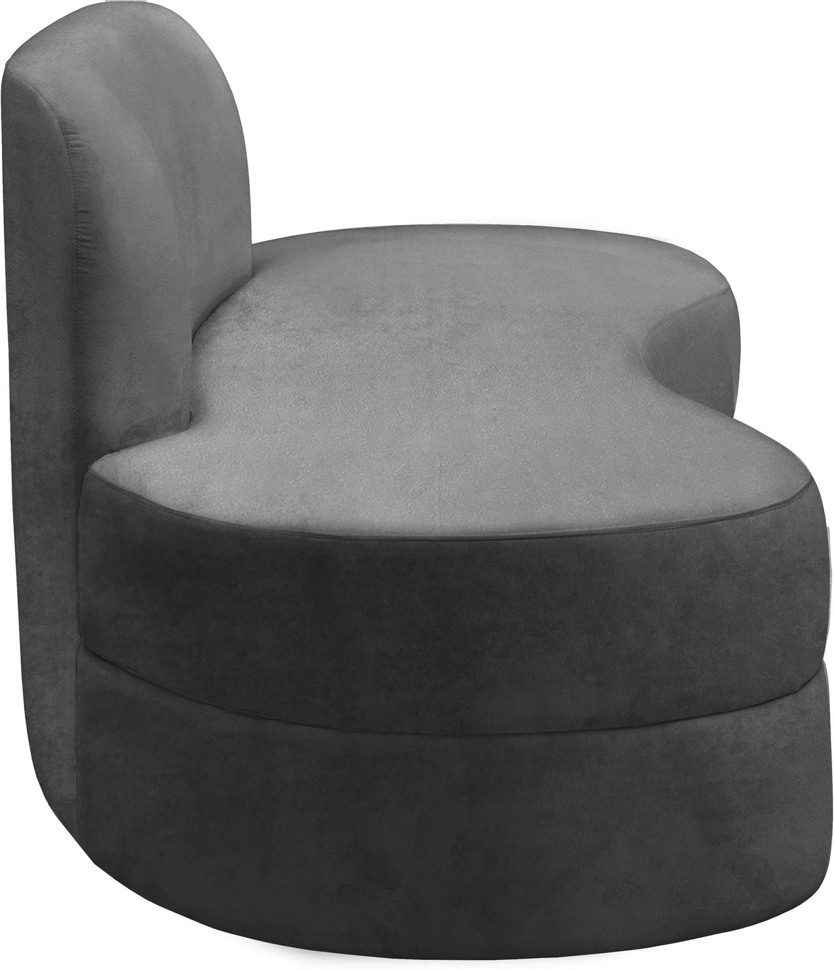 Mitzy Grey Velvet Sofa - galleria furniture outlet