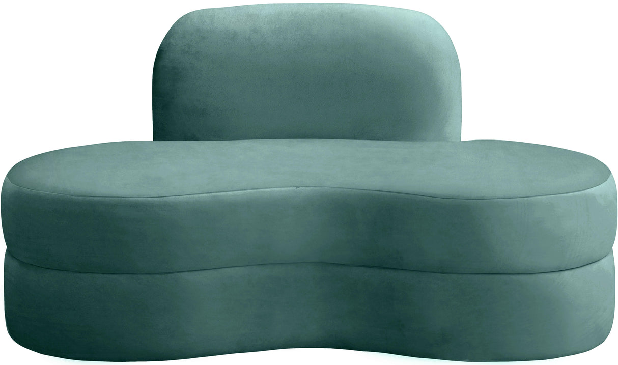 Mitzy Mint Velvet Loveseat - galleria furniture outlet
