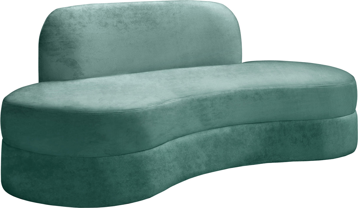 Mitzy Mint Velvet Sofa - galleria furniture outlet