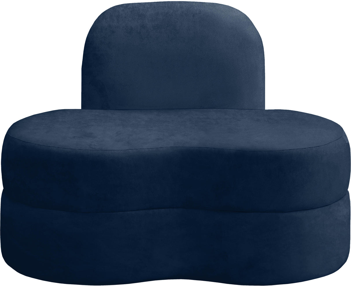 Mitzy Navy Velvet Chair - galleria furniture outlet