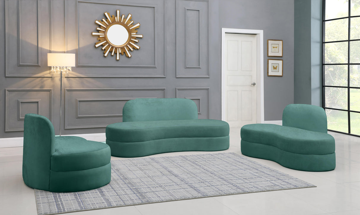 Mitzy Mint Velvet Sofa - galleria furniture outlet