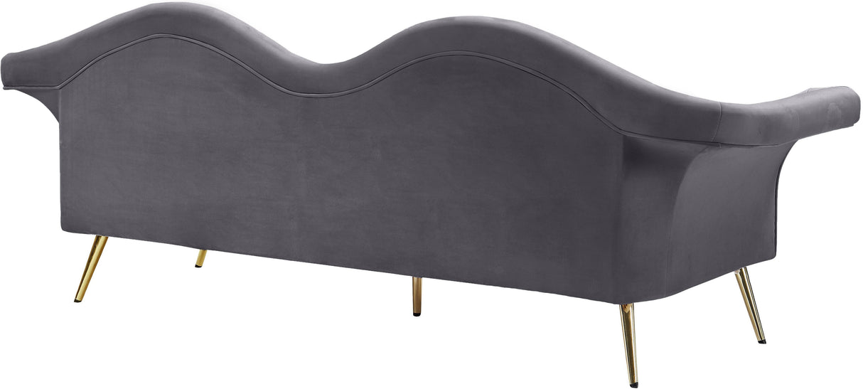 Lips Grey Velvet Sofa