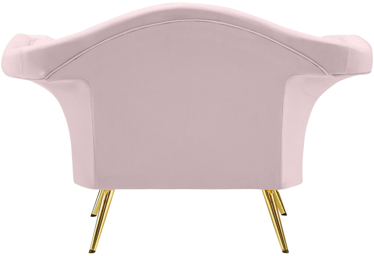 Lips Pink Velvet Chair - galleria furniture outlet