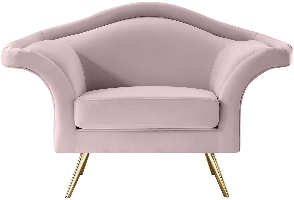 Lips Pink Velvet Chair - galleria furniture outlet