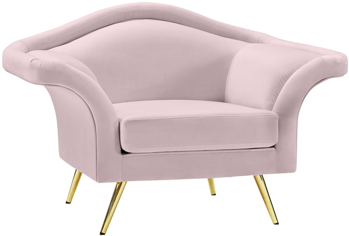 Lips Pink Velvet Chair - galleria furniture outlet