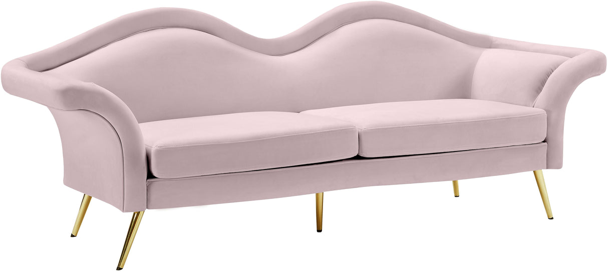 Lips Pink Velvet Sofa - galleria furniture outlet