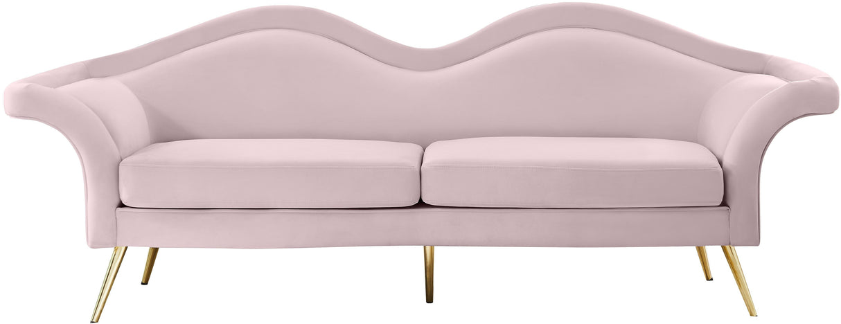 Lips Pink Velvet Sofa - galleria furniture outlet