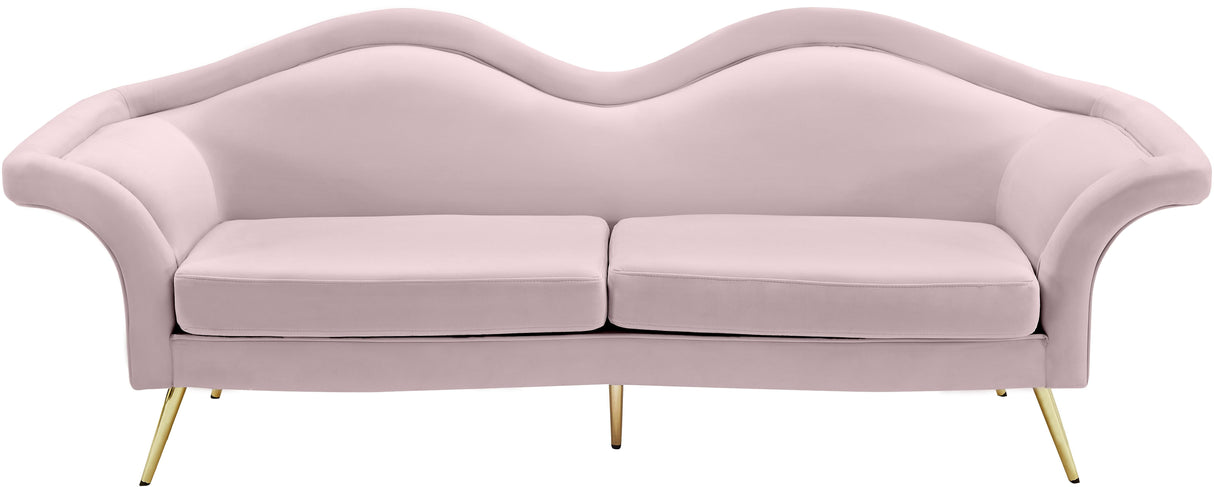 Lips Pink Velvet Sofa - galleria furniture outlet