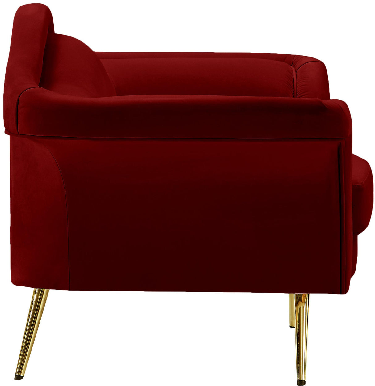 Lips Red Velvet Chair - galleria furniture outlet